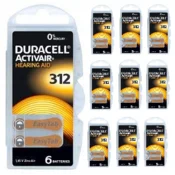 shumee Baterije za slušni aparat Duracell DA312 Activair, 60 kosov