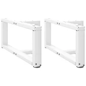 Noge za klub stolic T-oblika 2 kom Bijele 70x25x(30-31) cm Celik