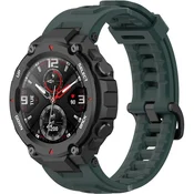 GS Silikonski pašček za Amazfit T-Rex/T-Rex PRO, temno zelen