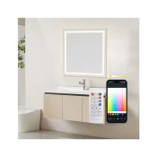 KSIX, Aqua Smart Mirror, Nemagljenje 70x70 cm, zvučnik, RGB + Topla bijela