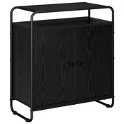 vidaXL Komoda Črni hrast 68 x 35 x 75 cm Predelan les