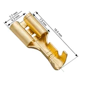 slomart Blow Neizoliran ploski ženski konektor, 6.3mm, 100 kos