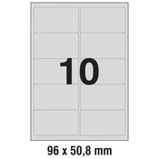 ETIKETE LASER  96X50,8MM POLIESTER PK20L ZWECKFORM L6012-20 SREBRNE