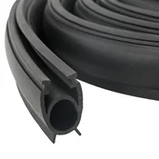 vidaXL Tesnilo garažnih vrat Črna 41 x 33 mm 5,5 m PVC