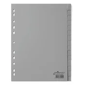 Registar izdržljive plastike A/4 A-Z, 15 dijelova, sivi 644210