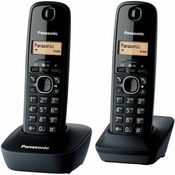 Panasonic KX-TG1612 DECT telefon Identifikacija poziva Crno