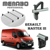 Krovni nosači za Renault Master lll 2010> 3 poprečne šipke+ graničnici