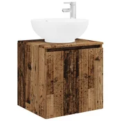 vidaXL Umivalnik s pritrditev na steno Star les 49,5 x 44,5 x 65 cm