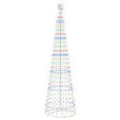 Vidaxl LED stožčasto božično drevesce 250 cm 470 LED Večbarvno Jeklo