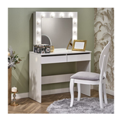Toaletni stolic s LED rasvjetom HOLLYWOOD 140x94 cm bijela