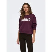ONLY Pulover ONLSweat bordo/bela