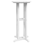 Vidaxl Barska miza Bela 55 x 55 x 107 cm Polietilen