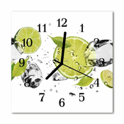 tulup.si Steklena kvadratna ura Lime 30x30 cm