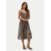 VERO MODA Obleka VMJOSIE  rjava / greige / črna