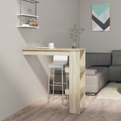 vidaXL Stenska barska miza sonoma hrast 102x45x103,5 cm konstr. les
