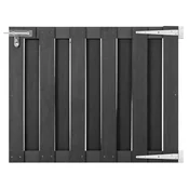 Vrtna vrata od WPC-a 100 x 80 cm siva
