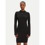 HUGO Vsakodnevna obleka Nilla 50545016 Črna Slim Fit