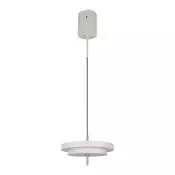 Trio Lighting LED viseča svetilka Keaton, svetlo siva, O 40 cm, kovina, CCT - Dnevna soba / jedilnica - svetlo siva, bela