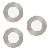 Eglo 32882 - komplet 3x LED RGB prigušiva ugradna plafonska svetiljka FUEVA-C LED/3W/230V