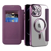 Etui SmartMag Book z Magsafe tehnologijo in RFID denarnico za iPhone 12 Pro Max - purple