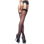 Leg Avenue Sheer Backseam Stockings 1000 Black XL+