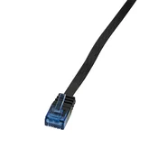 LogiLink SlimLine patch kabel, ravan, Cat.5e, U/UTP, crni, 5 m