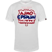 011Shop Muška majica kratkih rukava, Ajmo Srbija napadaj! EP 2024, Bela