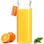 KADAX Stekleni vrč za pijačo 1,1 l – karafa za vodo, sok in limonado