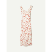 Bershka Obleka zelena/rdeča/pastelno rdeča/bela