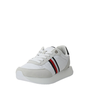 TOMMY HILFIGER Niske tenisice Essential Global Stripe, ecru/prljavo bijela / nocno plava / crvena / bijela