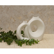 Dekordom vaza set 2/1 buco twin ym-f039b 21cm - white - n43 ( 024353 )