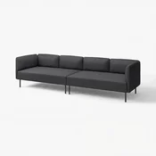 LILLEHEM 4-seda modularna zofa, Gunnared/temno siva kovina