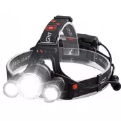 shumee Zmogljiva, nastavljiva naglavna svetilka s 3 LED diodami