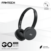 Naglavne slušalke brez WH02 GO Air, Bluetooth, Fantech, črna