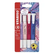 Označevalci, komplet, 1-4 mm, STABILO Swing Cool NatureCOLORS Wildflowers, 4 različne barve, 4 kosi