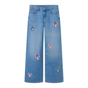 NAME IT Kavbojke NKF STITCH  moder denim / siva / mauve / roza