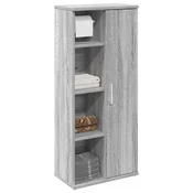 Vidaxl vidaXL Kopalniška omarica z valjčnimi nosilci sonoma siva 20,5x22x72 cm