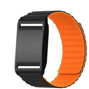 INF Silikonski magnetni nadomestni pašček za Polar Loop — 26cm x 2.2cm Black Orange, (5000264460)