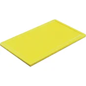 Gastro plastična rezalna deska 40x30x1 cm, z utorom, rumena