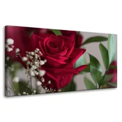 shumee Platno z motivom botaničnih rdečih vrtnic 80x40 cm