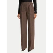 Weekend Max Mara Hlače iz tkanine Editta 2625786012 Rjava Regular Fit