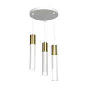 Luster na sajli CASSA 3xGU10/8W/230V bela/zlatna