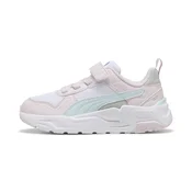 PUMA Trinity 2 Sneakers Kids, Shoes, White/Aqua Glow/Powder Pink, 27.5