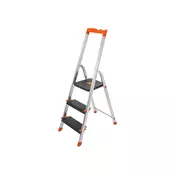 Songmics Stopnice 3 stopnje 42x56x122 cm srebrne