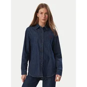 Tommy Hilfiger Jeans srajca WW0WW52176 Mornarsko modra Relaxed Fit