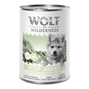Wolf of Wilderness Junior “Expedition” 6 x 400 g - Steep Journey - perutnina z jagnjetino