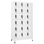 Vidaxl omara s ključavnico bela 90x40x180 cm jeklo