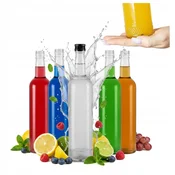 shumee 5x steklenih steklenic CRYSTAL 500ml STEKLENICA ZA LIKERE, VINO, SOK, VODKO