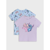 Sinsay - Majica 2 pack Stitch - lavanda