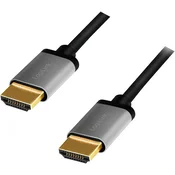 shumee LogiLink CHA0100 - HDMI priključni kabel 4K/60 Hz, črno/siv, 1 m